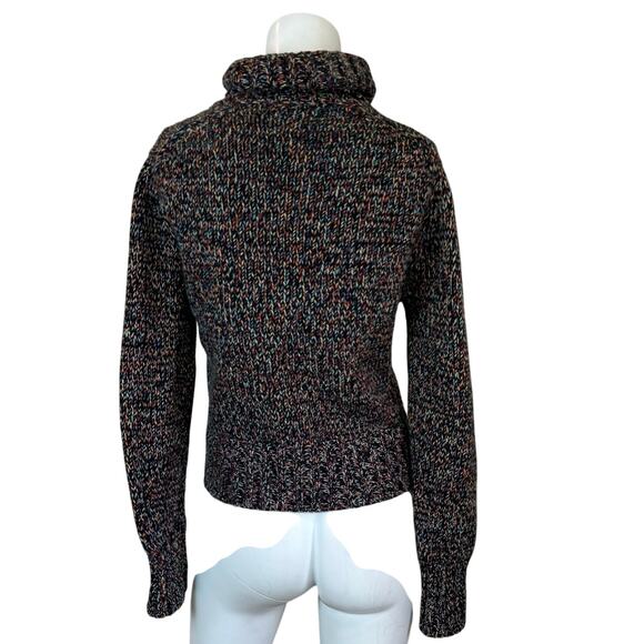 Cruciani Italian Women's Cashmere Confetti Turtleneck Short Sweater sz 42=XS/S - Picture 3 of 7